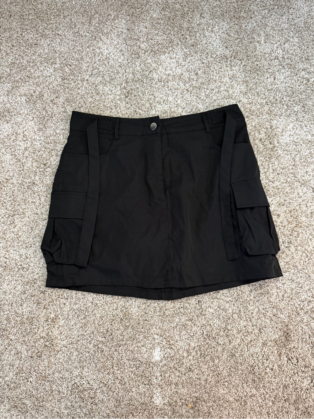 Fashion Nova Black Cargo Mini Skirt